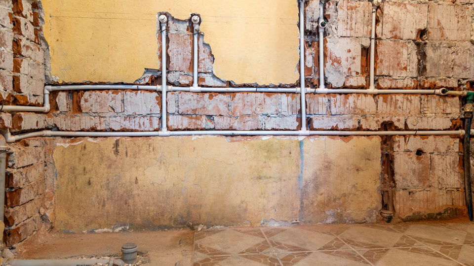 Разводка труб в ванной комнате. Фото: Pedal to the Stock / Shutterstock / Fotodom