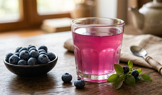 Кисель из брикета с черникой