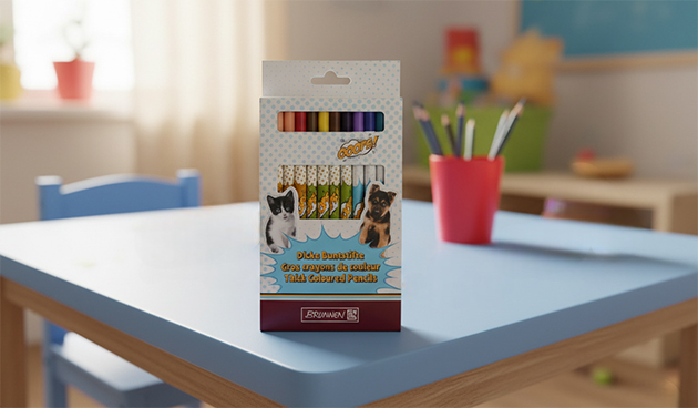 Набор цветных деревянных карандашей Ooops — Brunnen