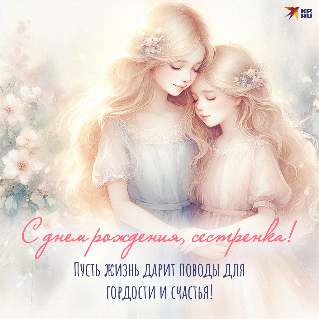 Открытки «С днем рождения» для сестры