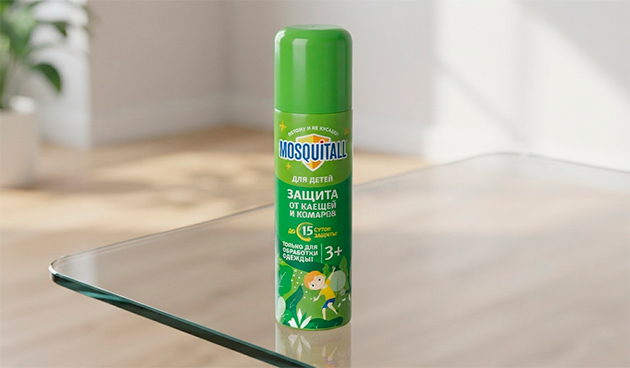 Аэрозоль от клещей и комаров для детей Mosquitall
