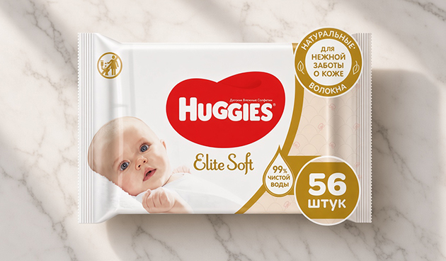 Влажные салфетки Huggies Elite Soft