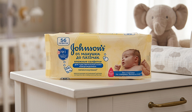 Влажные салфетки Johnson's Baby От макушки до пяточек