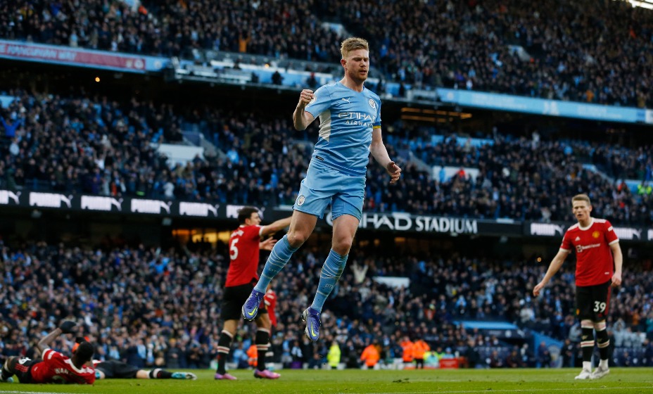 «Летающий» Де Брюйне принес «Ман Сити» победу в дерби над «МЮ». Фото: Reuters
