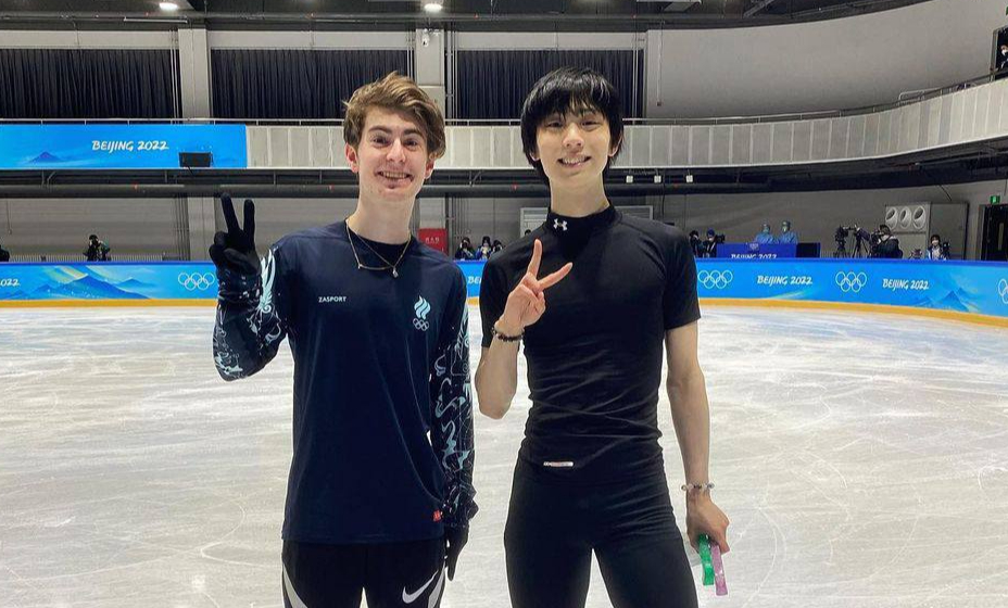 Марк Кондратюк и Юдзуру Ханю вместе выступили на Олимпиаде в Пекине.
Фото: Личная страница Марка Кондратюка в соцсетях