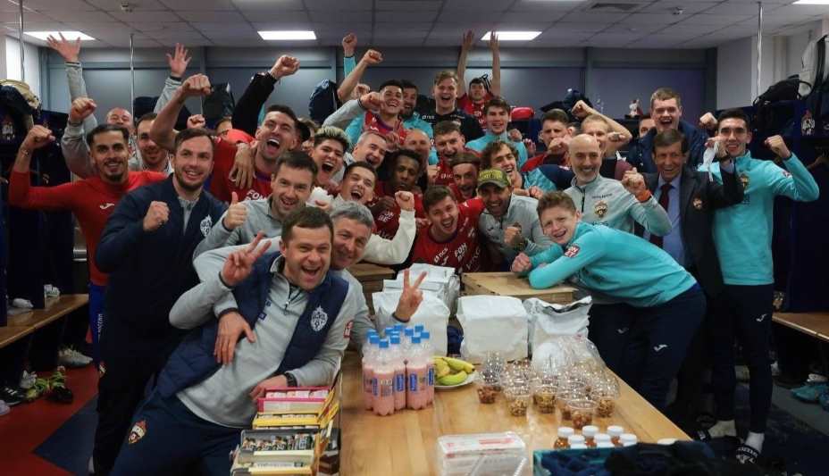 ЦСКА празднует победу над «Крыльями Советов» в Кубке России. Фото: Соцсети ПФК ЦСКА