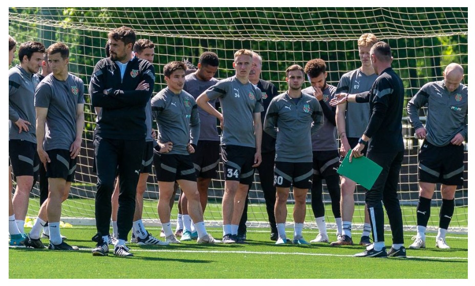 «Торпедо» под руководством Клотета готовится к  Первой лиге. Фото: соцсети ФК «Торпедо»