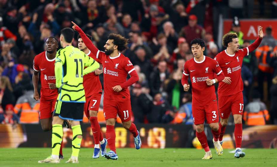 Мохамед Салах празднует гол. Фото: Reuters