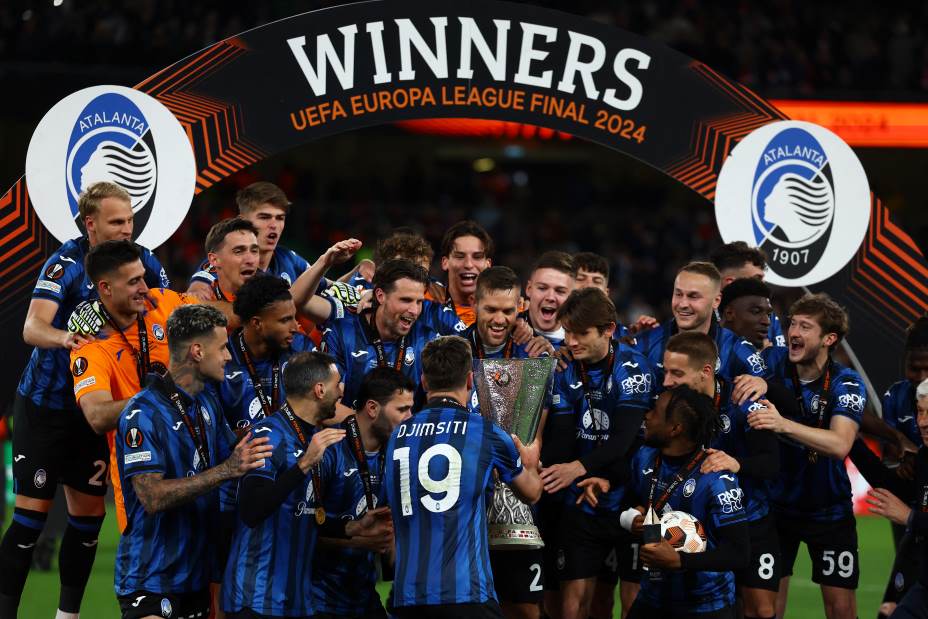 Россиянин Алексей Миранчук (№59) стал победителем Лиги Европы в составе «Аталанты». Фото: Reuters