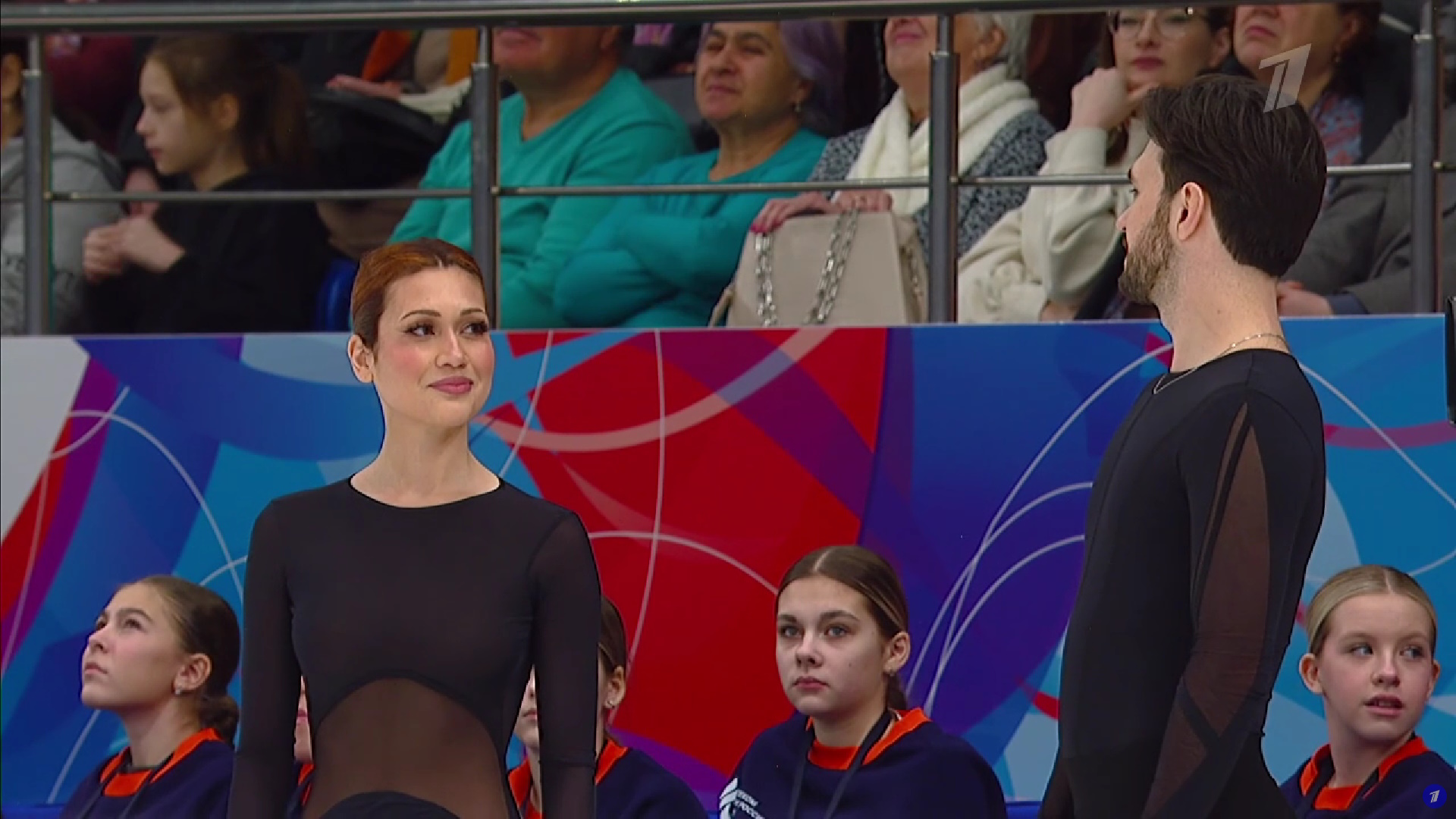 Елизавета Худайбердиева и Егор Базин. Фото: стоп-кадр прямого эфира